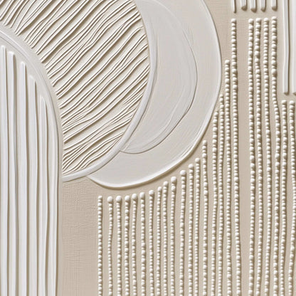 SCULPTED SERENITY: Textured Minimalist Abstract Wall Art | rolled canvas, ready for custom framing
