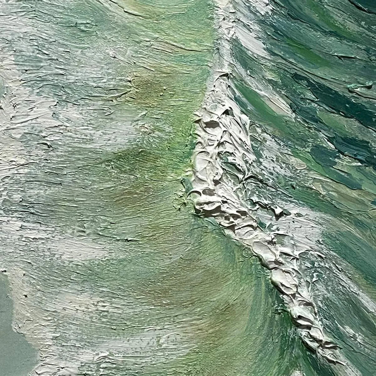 SEASHORE SERENADE: Textured Impasto Beach Oil Painting | rectangular format, hand-painted canvas edge