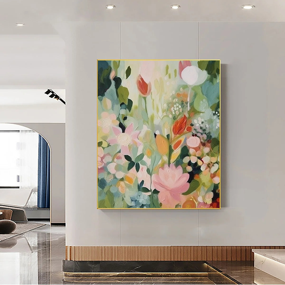 SECRET GARDEN: Dreamy Floral Oil Painting | Abstract closeup, raised brushwork detail
