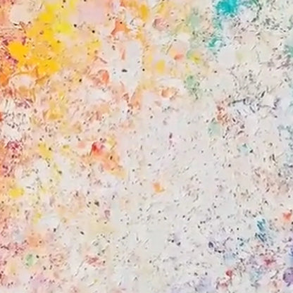 SERENDIPITY: Colorful Textured Abstract Vertical Oil Painting | rectangular format, hand-painted canvas edge