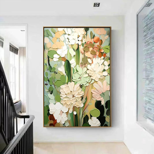 SERENE BLOSSOMS: Impressionist Floral Oil Painting
