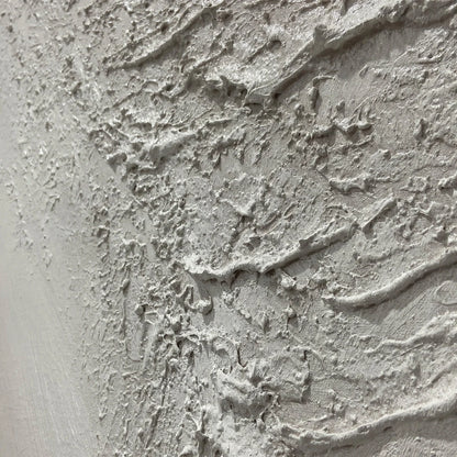SERENE PATHWAYS: Minimalist Beige Textured Impasto Oil Painting | rolled canvas, ready for custom framing
