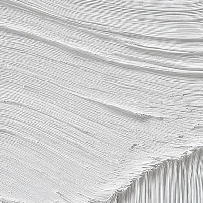 SERENE RIFT: Large Textured White Minimalist Abstract Painting | rolled canvas, ready for custom framing
