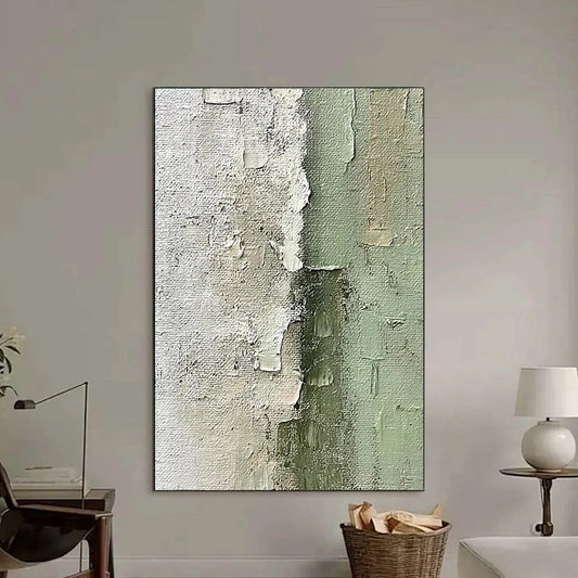 SERENE SIMPLICITY: Textured Minimalist Abstract Oil Painting