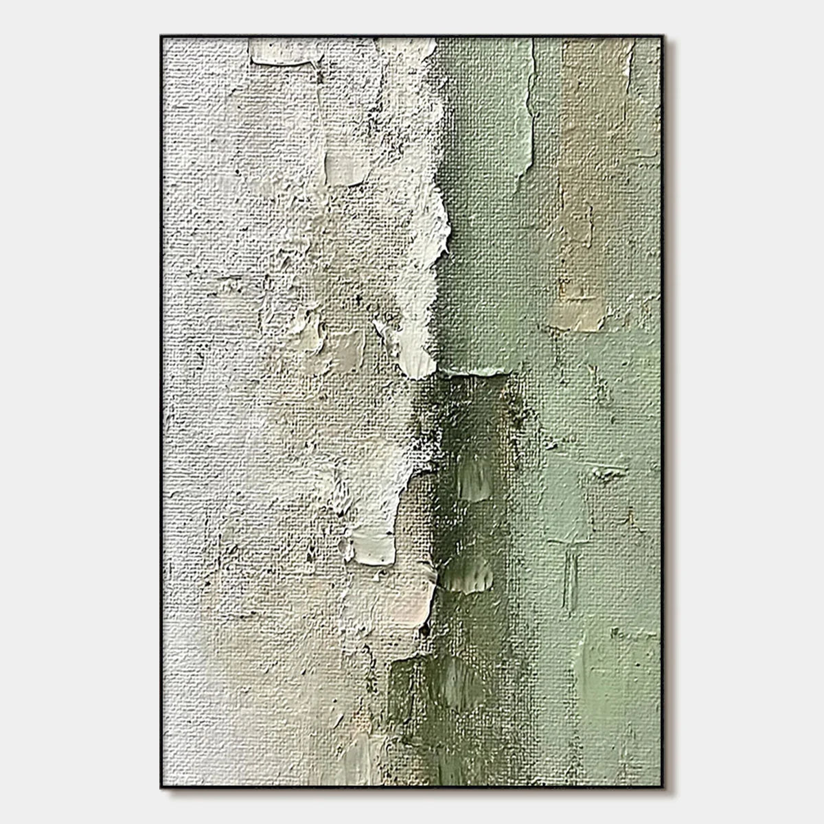 SERENE SIMPLICITY: Textured Minimalist Abstract Oil Painting | hanging in living room, Minimalist wall art