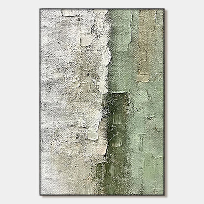 SERENE SIMPLICITY: Textured Minimalist Abstract Oil Painting | hanging in living room, Minimalist wall art