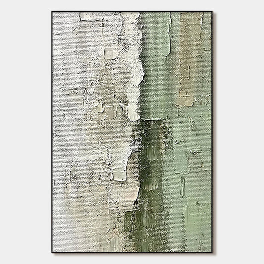 SERENE SIMPLICITY: Textured Minimalist Abstract Oil Painting | hanging in living room, Minimalist wall art
