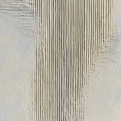 SERENE STRIA: Wabi Sabi Textured Vertical Abstract Painting | rolled canvas, ready for custom framing