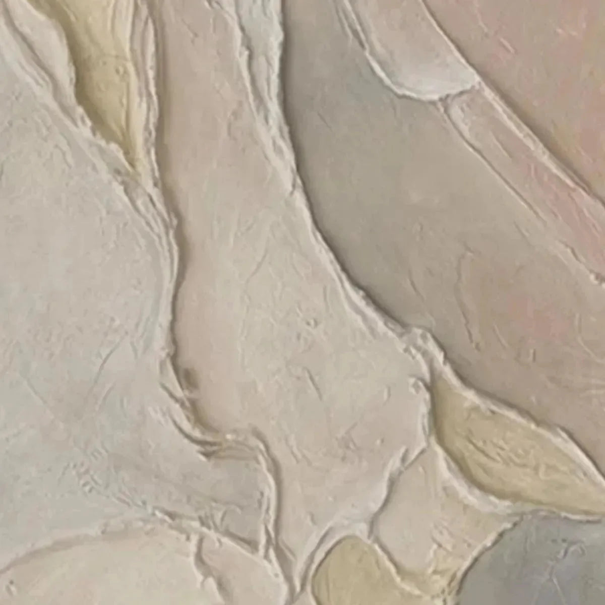 SERENE TEXTURES: Textured Abstract Painting, Neutral Beige Wall Art, Vertical Canvas, Minimalist Decor | texture detail, palette knife marks visible