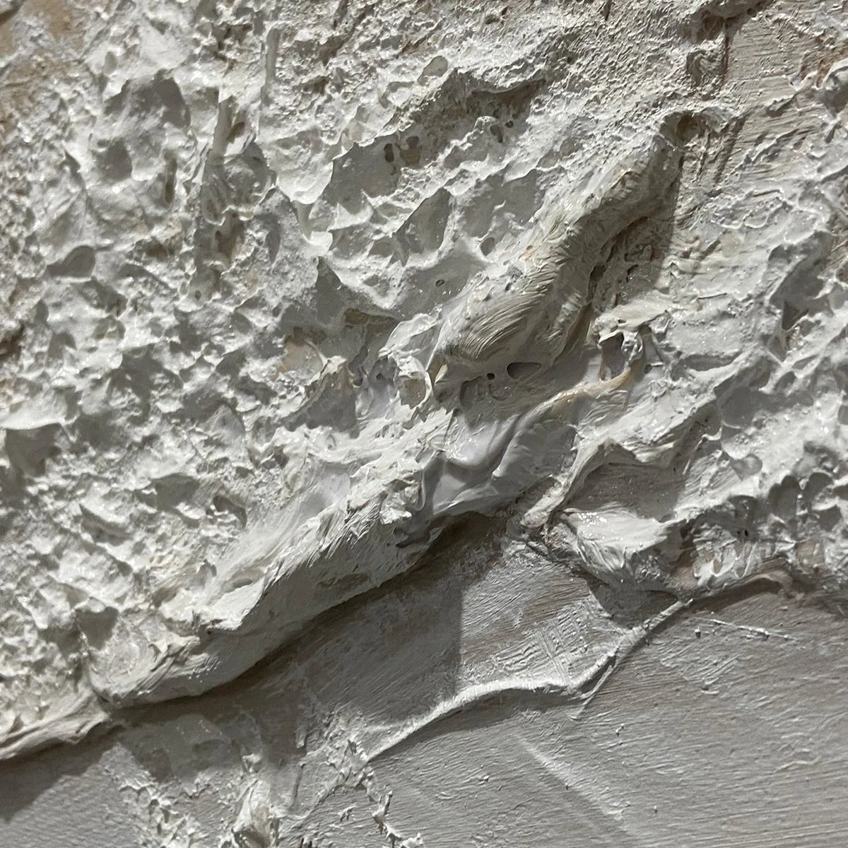 SERENITY TIDE: Textured Minimalist Beach Scene Painting | rectangular format, hand-painted canvas edge