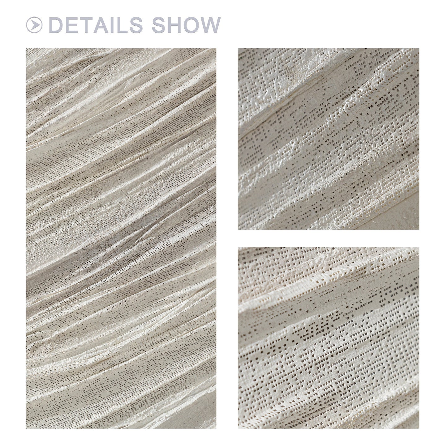 Set of 2 White Textured Abstract Painting: Nordic Modern Wall Art #3