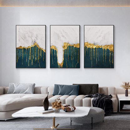 Set van 3 minimalistische kunst aan de muur olieverfschilderij kan op maat worde #1