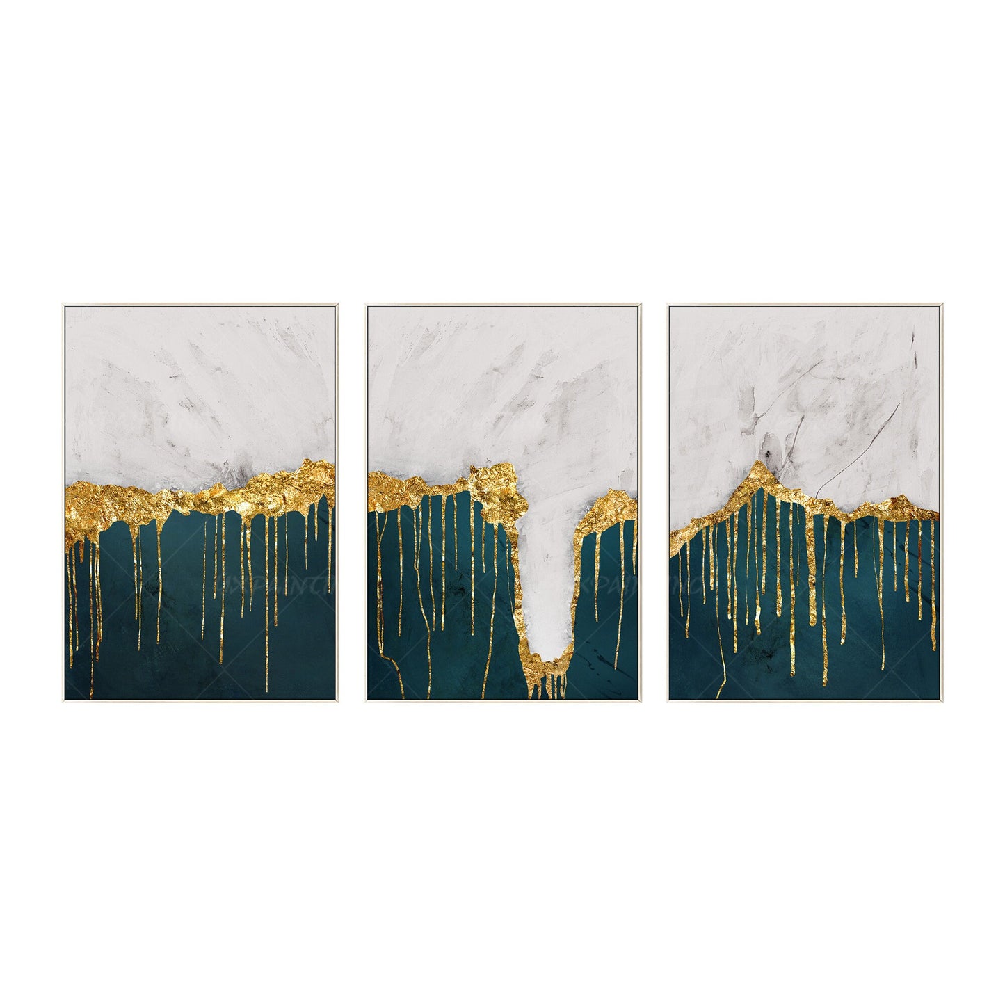 Set van 3 minimalistische kunst aan de muur olieverfschilderij kan op maat worde #9