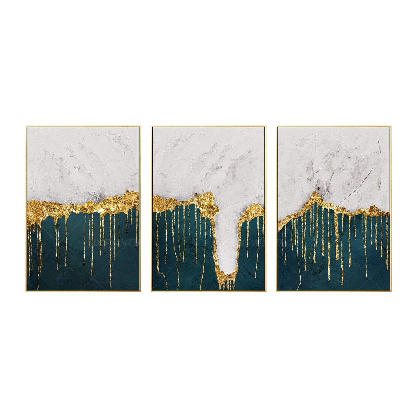 Set van 3 minimalistische kunst aan de muur olieverfschilderij kan op maat worde #8