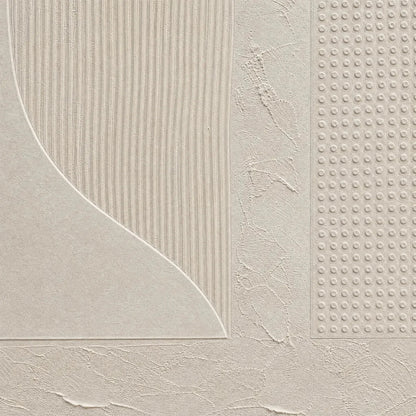 SILENT COMPOSITION: Large Textured Minimalist Wabi Sabi Wall Art | rectangular format, hand-painted canvas edge