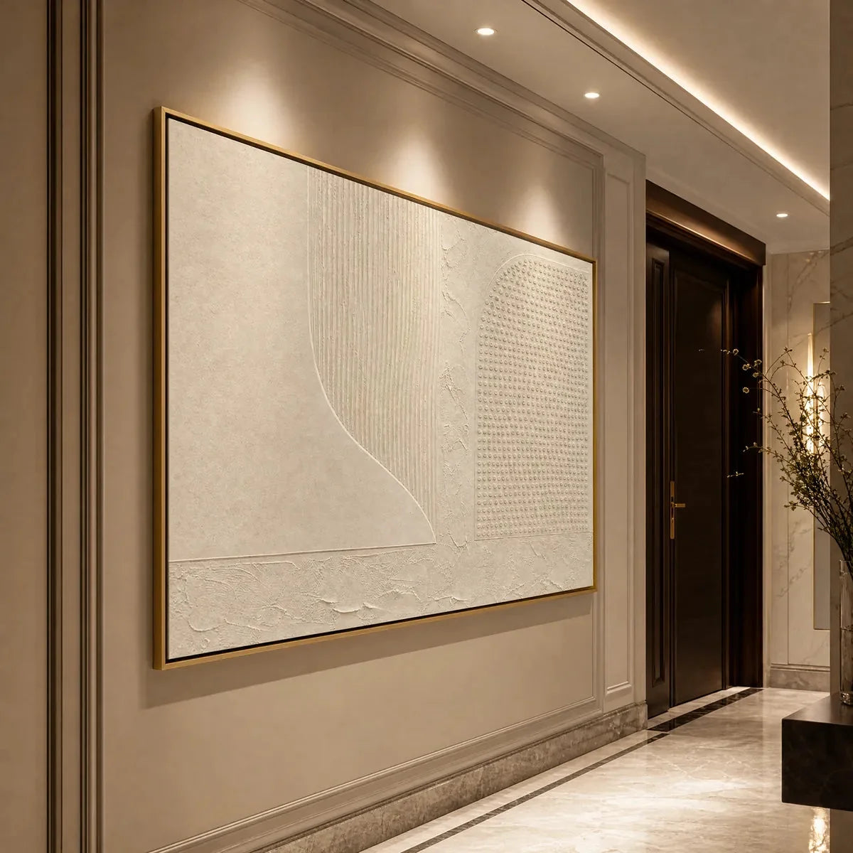 SILENT COMPOSITION: Large Textured Minimalist Wabi Sabi Wall Art | rolled canvas, ready for custom framing