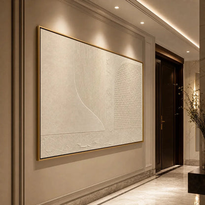 SILENT COMPOSITION: Large Textured Minimalist Wabi Sabi Wall Art | rolled canvas, ready for custom framing