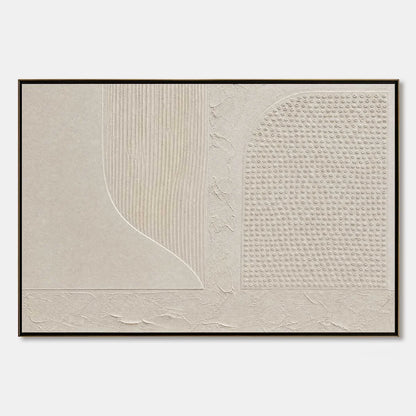 SILENT COMPOSITION: Large Textured Minimalist Wabi Sabi Wall Art | hanging in living room, Minimalist wall art