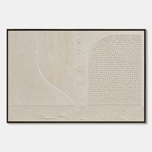 SILENT COMPOSITION: Large Textured Minimalist Wabi Sabi Wall Art | hanging in living room, Minimalist wall art
