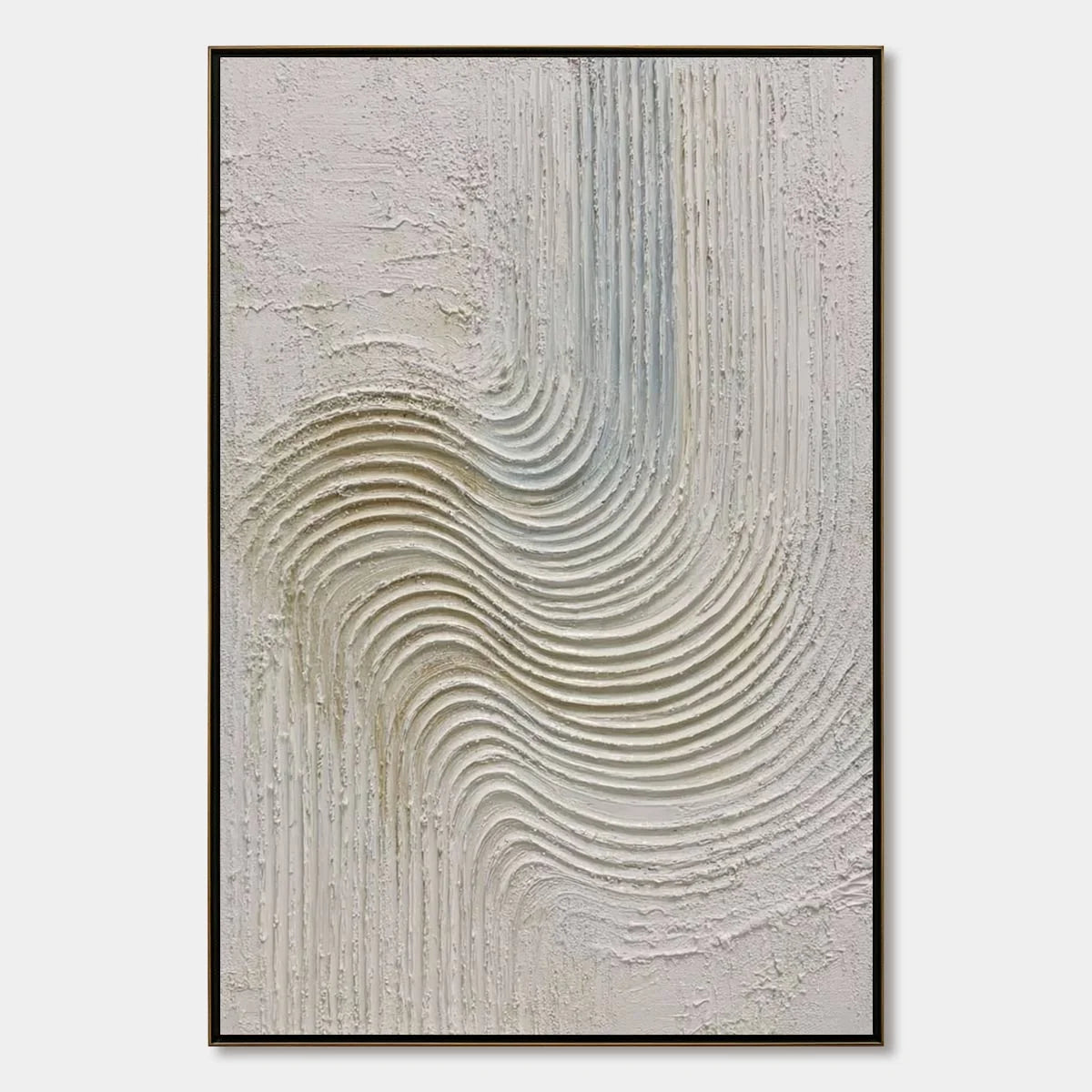 SILENT FREQUENCY: Textured Wabi Sabi Minimalist Abstract Wall Art | hanging in living room, Minimalist wall art