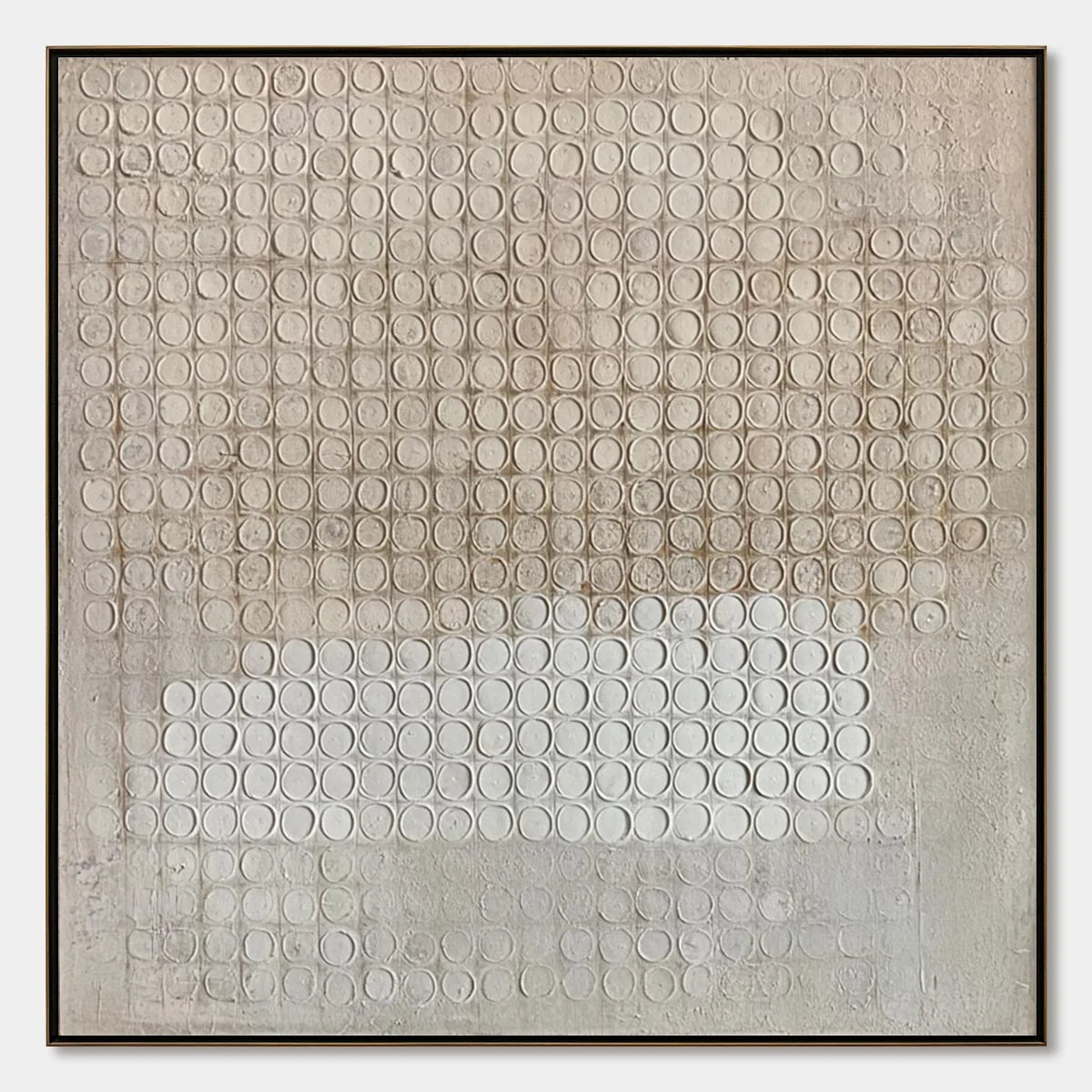 SILENT RHYTHM: Textured Wabi Sabi Abstract Painting in Neutral Tones | hanging in living room, Abstract wall art