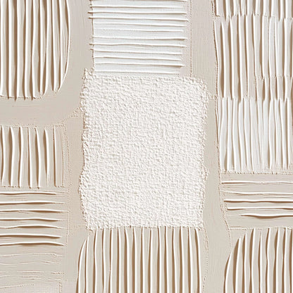 SILENT RHYTHMS: Textured Wabi Sabi Abstract Painting | rectangular format, hand-painted canvas edge