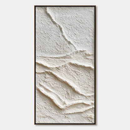 SILENT STRATA: Wabi Sabi Textured Minimalist Abstract Painting | hanging in living room, Minimalist wall art