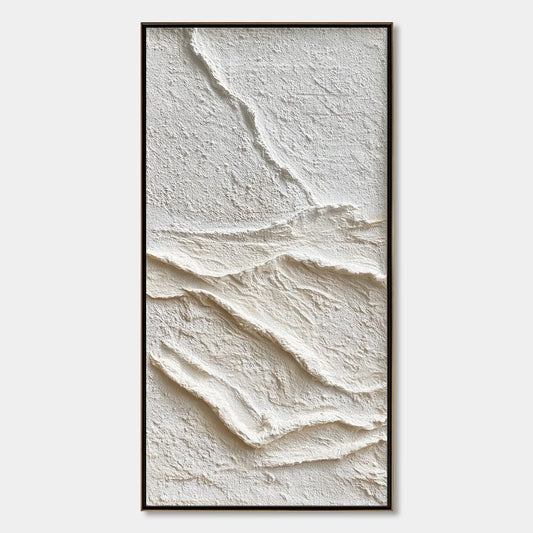 SILENT STRATA: Wabi Sabi Textured Minimalist Abstract Painting | hanging in living room, Minimalist wall art