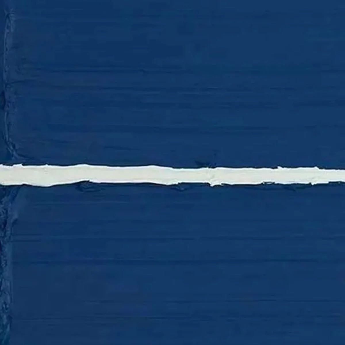 SILENT WAKE: Minimalist Sailboat Seascape Oil Painting | rectangular format, hand-painted canvas edge
