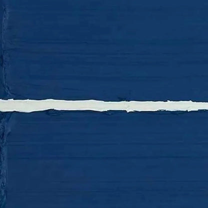 SILENT WAKE: Minimalist Sailboat Seascape Oil Painting | rectangular format, hand-painted canvas edge