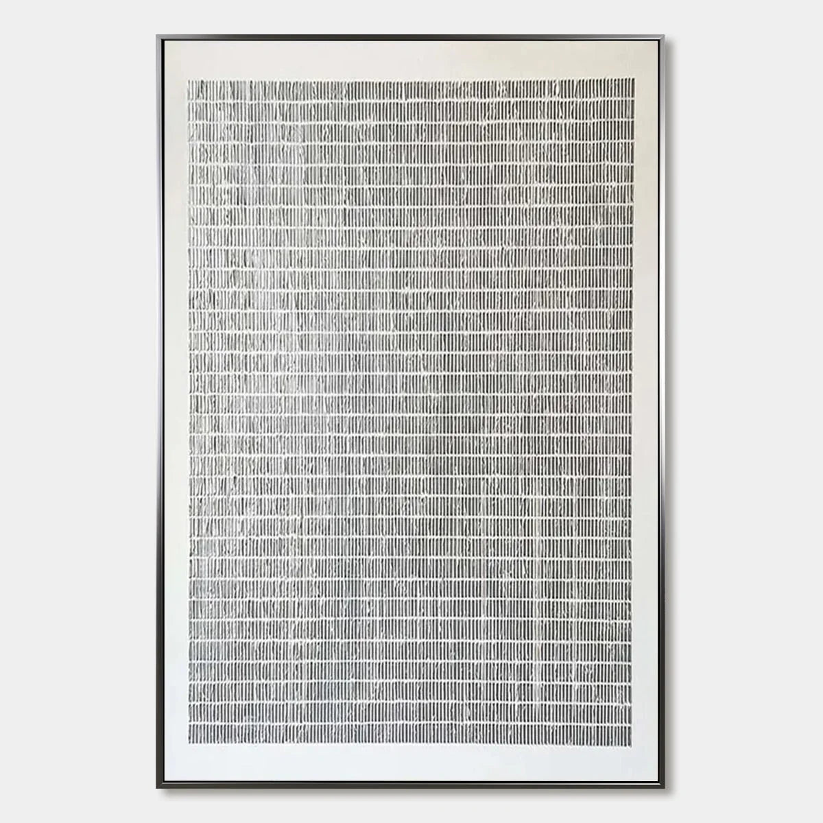 SILVER LININGS: Textured Minimalist Abstract Oil Painting | hanging in living room, Minimalist wall art
