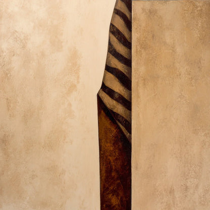 SOLITUDE: Minimalist Figurative Painting in Earthy Tones | rolled canvas, ready for custom framing