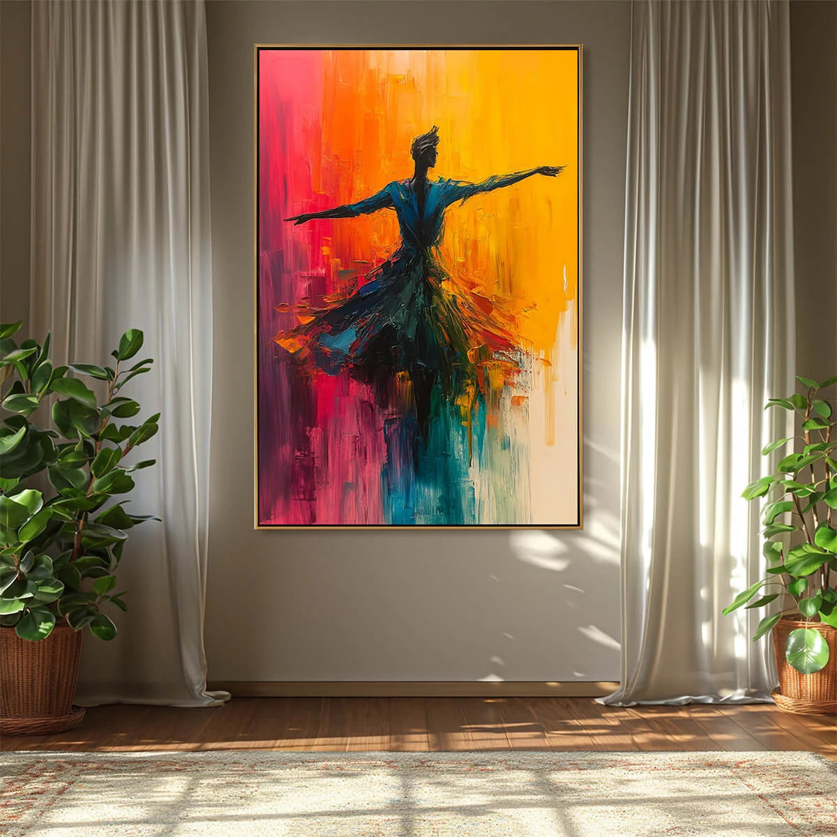 SOULFLIGHT: Textured Impasto Figurative Oil Painting of Dancer | Figurative closeup, raised brushwork detail