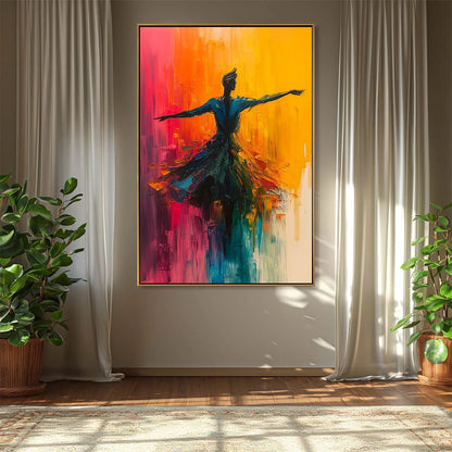 SOULFLIGHT: Textured Impasto Figurative Oil Painting of Dancer | Figurative closeup, raised brushwork detail