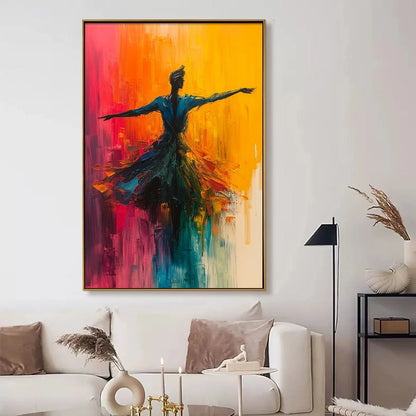 SOULFLIGHT: Textured Impasto Figurative Oil Painting of Dancer | Figurative mood, soft natural light studio shot