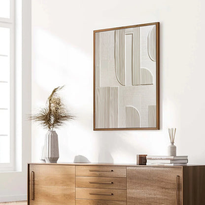 STATIC RHYTHM: Textured White Minimalist Abstract Wall Art | multi-color palette, original oil on stretched canvas art