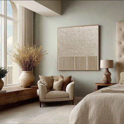 STONE TABLET: Textured Wabi Sabi Minimalist Abstract Painting | multi-color palette, original oil on stretched canvas art