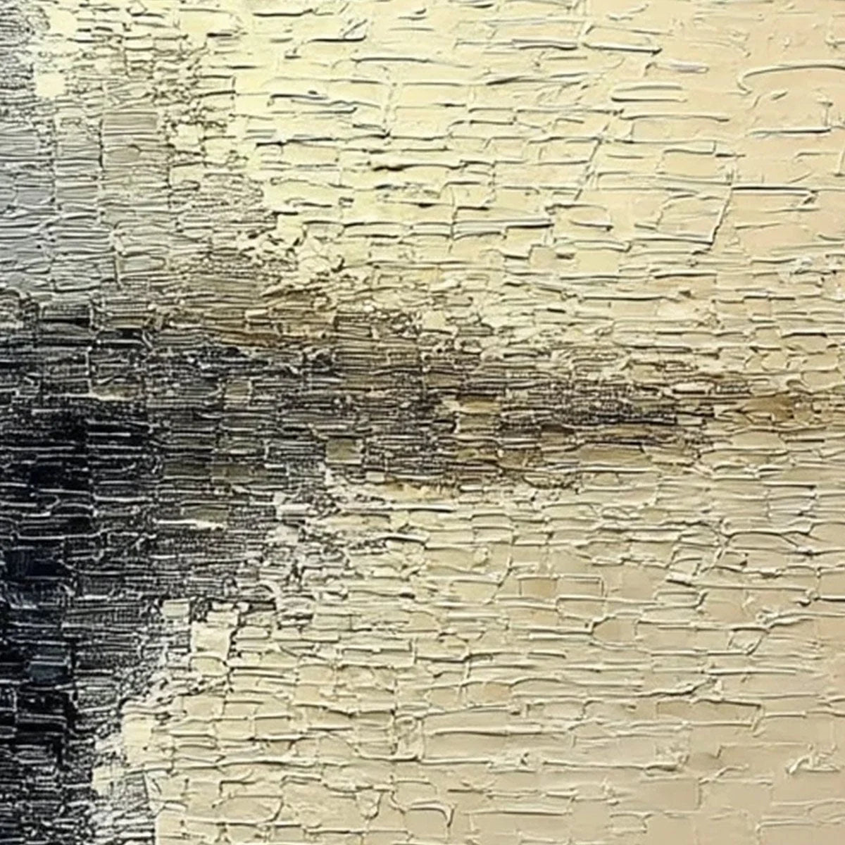 STONEHAVEN: Large Square Wabi Sabi Textured Abstract Painting | rectangular format, hand-painted canvas edge
