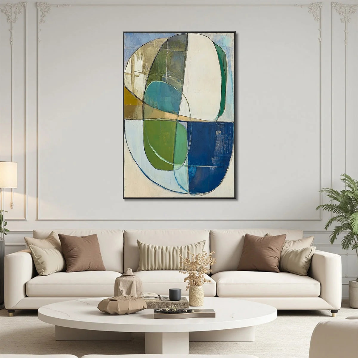 STRATA: Abstract Minimalist-Inspired Oil Painting | Minimalist closeup, raised brushwork detail