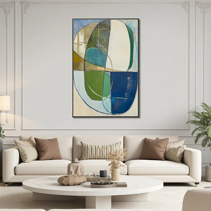 STRATA: Abstract Minimalist-Inspired Oil Painting | Minimalist closeup, raised brushwork detail