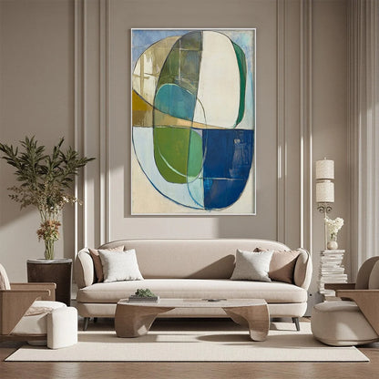 STRATA: Abstract Minimalist-Inspired Oil Painting | rolled canvas, ready for custom framing