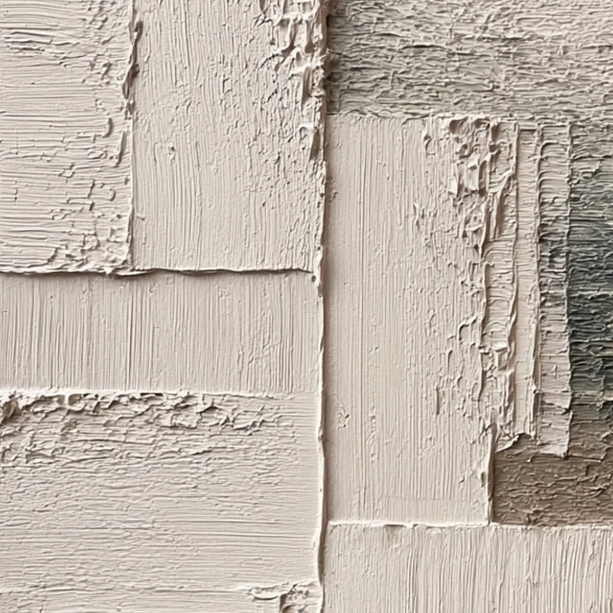 STRATA: Large Horizontal Textured Wabi Sabi Abstract Painting | rectangular format, hand-painted canvas edge