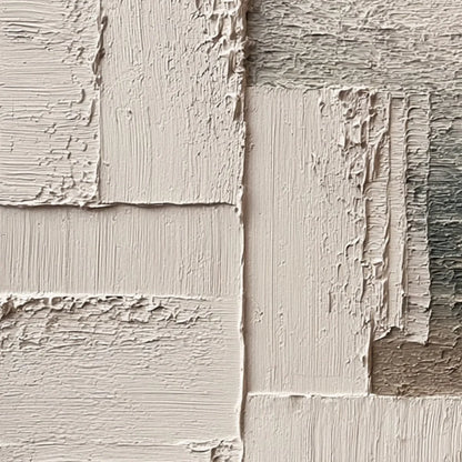 STRATA: Large Horizontal Textured Wabi Sabi Abstract Painting | rectangular format, hand-painted canvas edge