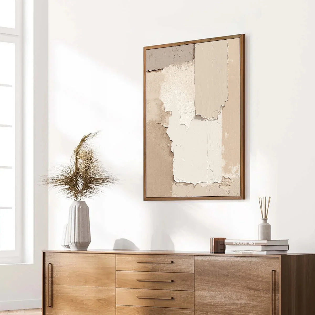 STRATA: Textured Neutral Abstract Wabi Sabi Wall Art | multi-color palette, original oil on stretched canvas art