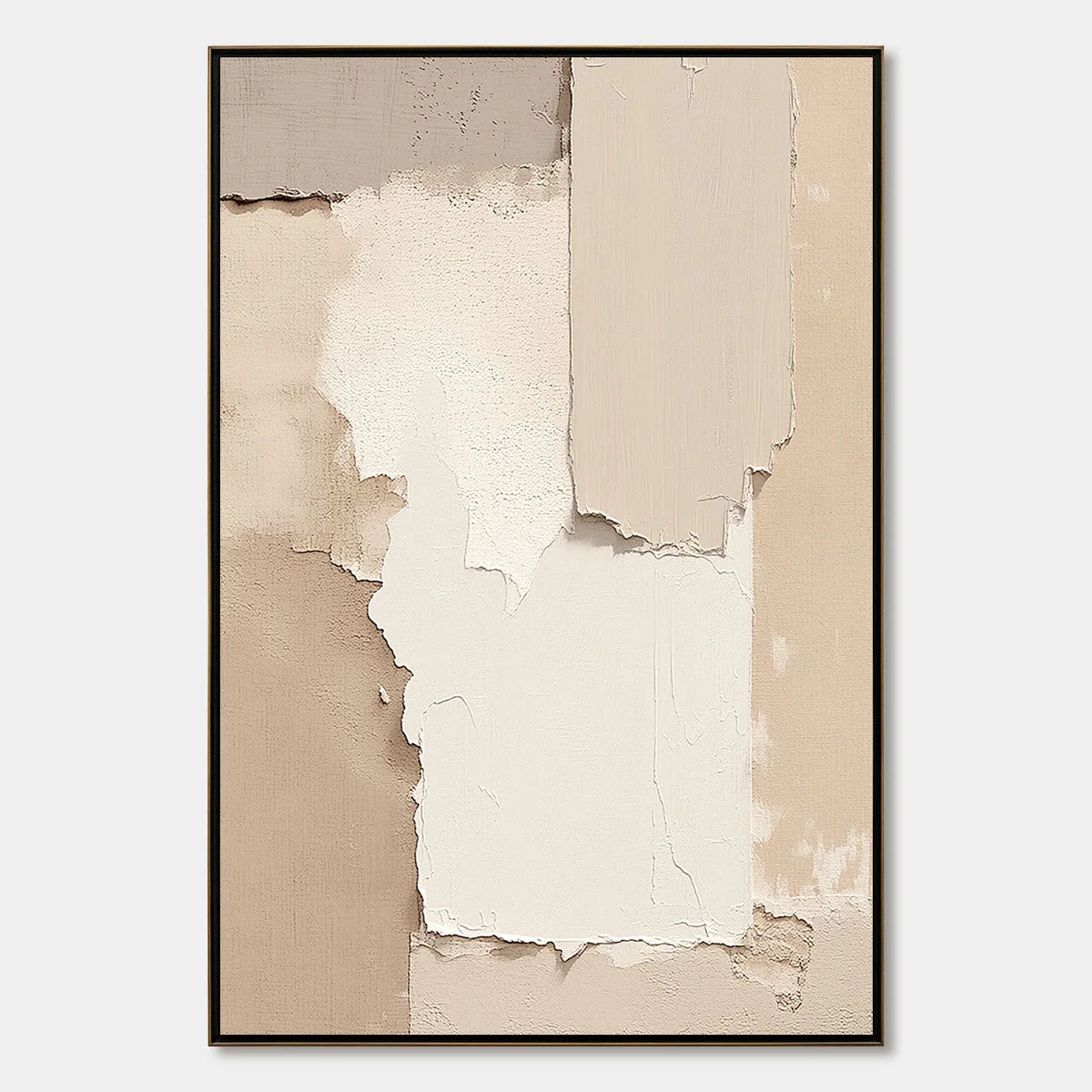 STRATA: Textured Neutral Abstract Wabi Sabi Wall Art | hanging in living room, Abstract wall art
