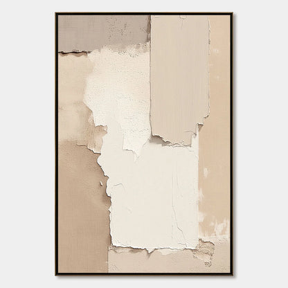STRATA: Textured Neutral Abstract Wabi Sabi Wall Art | hanging in living room, Abstract wall art