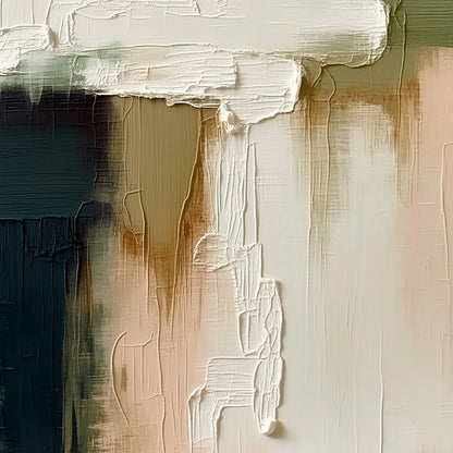 STRATA: Textured Wabi Sabi Style Abstract Impasto Painting | rolled canvas, ready for custom framing