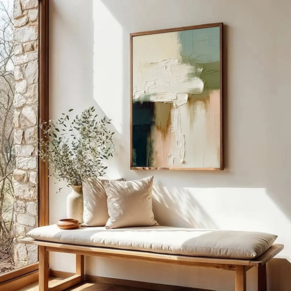 STRATA: Textured Wabi Sabi Style Abstract Impasto Painting | multi-color palette, original oil on stretched canvas art