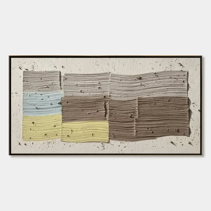 STRATA: Textured Wabi Sabi Abstract Painting in Earthy Hues | hanging in living room, Abstract wall art