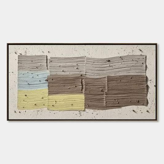 STRATA: Textured Wabi Sabi Abstract Painting in Earthy Hues | hanging in living room, Abstract wall art